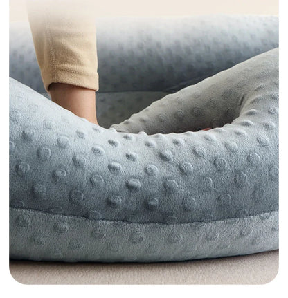 Removable washable pillow soft care pillow side sleep U-shaped pregnant women pillow solid color memory foam waist pillow