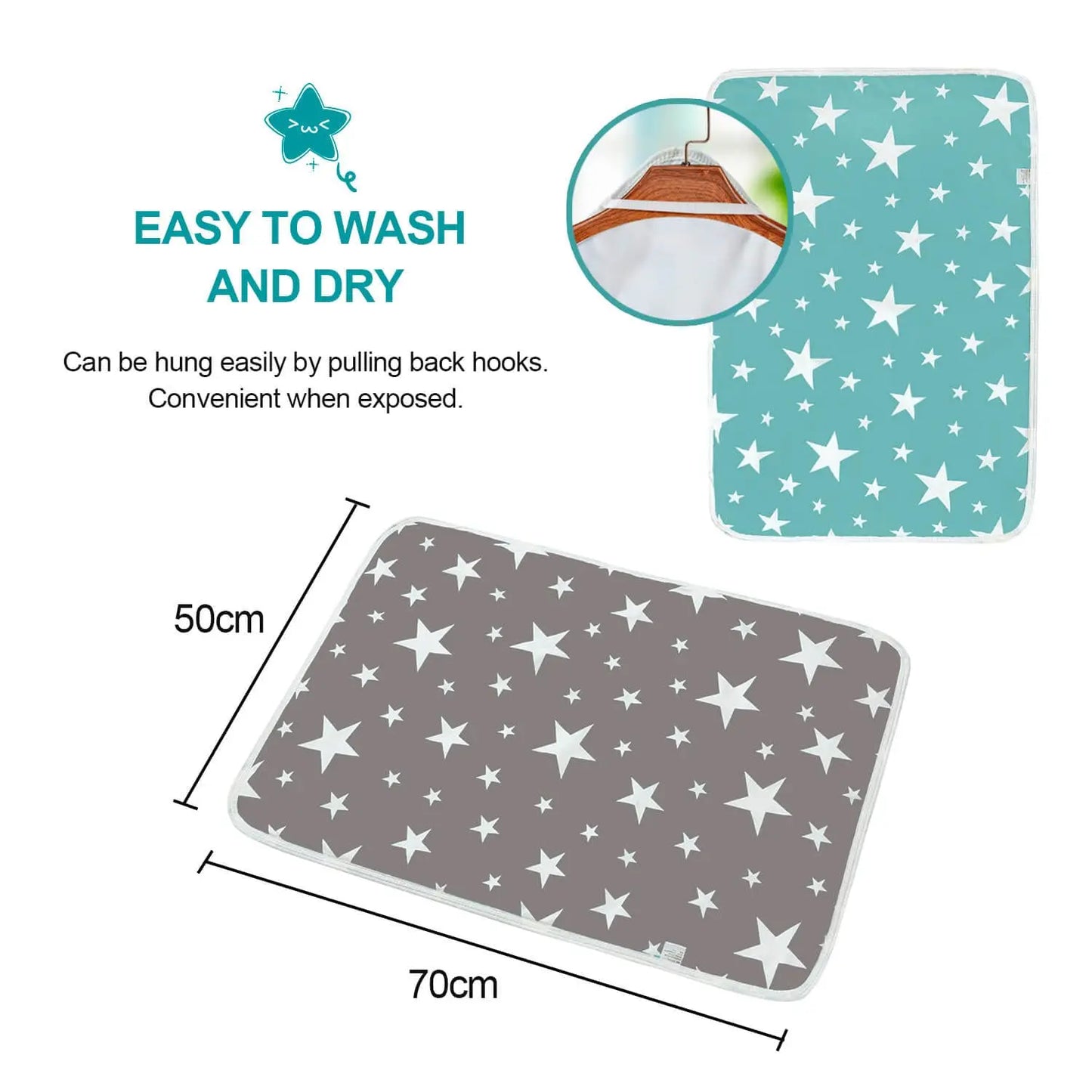 Changing Pad Cover for Baby Waterproof Bed Pad Kids Travel Mattress Protector Baby Reusable Changing Mats for babies Diaper Pads