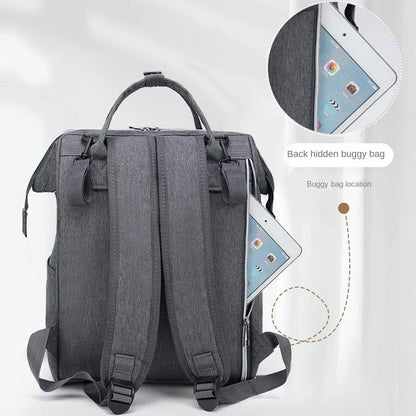 Backpack Organized Daypack Travel Baby Bag with Stroller Strap and Side Bottle Pockets