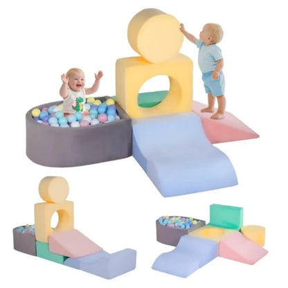 Climbing Toys for Toddlers 1-3 Foam Climb Blocks for Baby6-Piece Baby Climbing Crawling Toys Soft Foam Blocks Activity