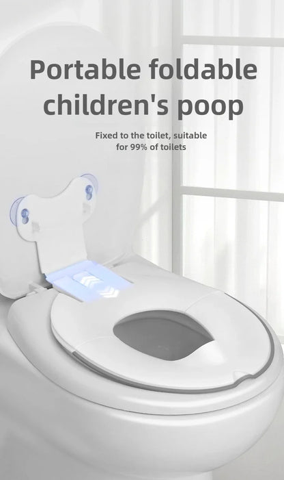 Foldable Toddler Toilet Seat, Portable Toilet Training Seats with Urine Barrier, Universal Family Toilet Seat with Suction Cups