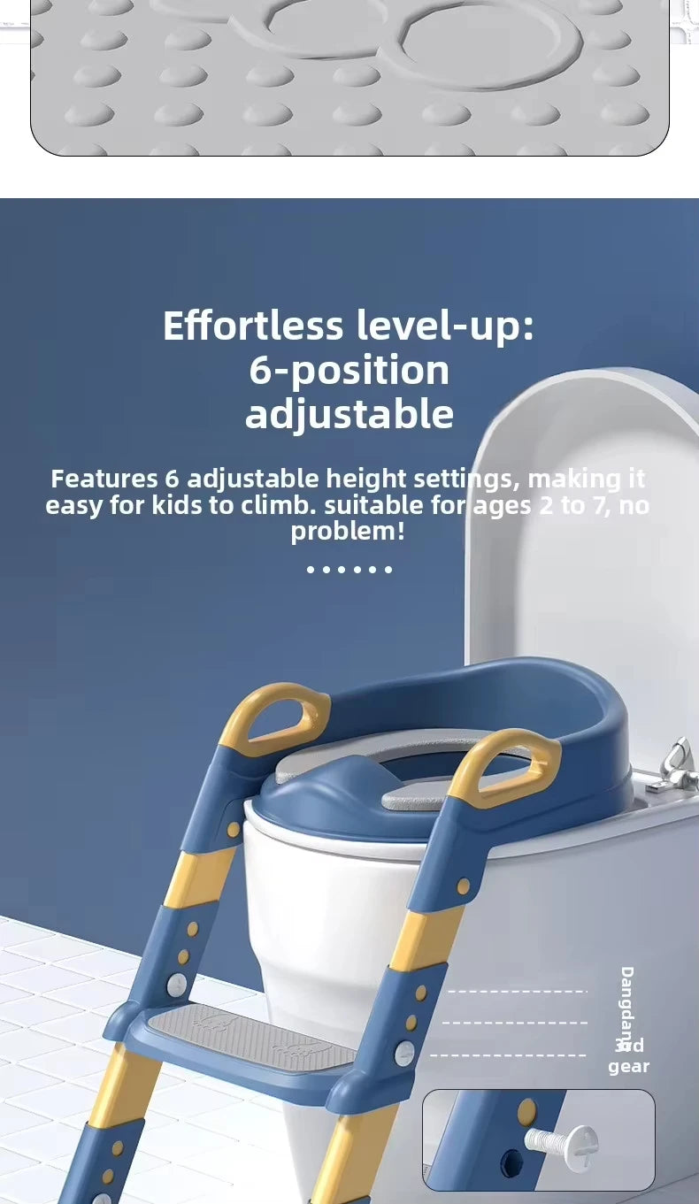 New Children's Toilet Stepped Baby Boys and Girls Toilet Training Foldable Foot Stool Toilet Seat Ring Stepped Assisted Tool