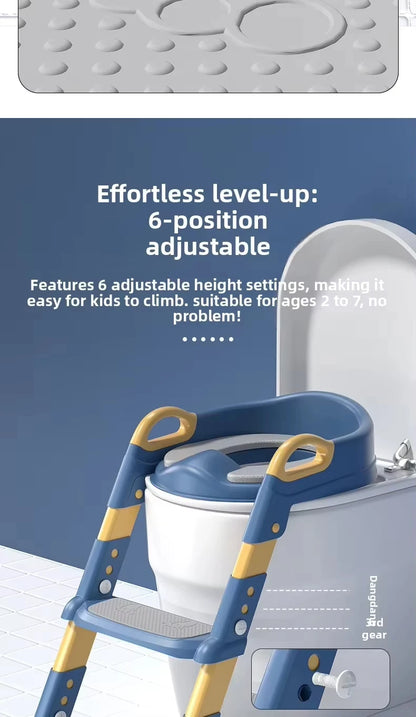 New Children's Toilet Stepped Baby Boys and Girls Toilet Training Foldable Foot Stool Toilet Seat Ring Stepped Assisted Tool