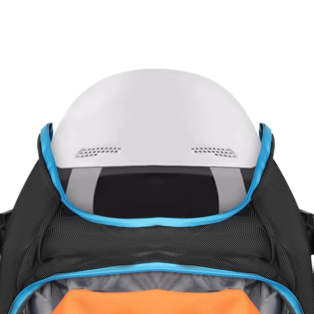 50L Ski Boot Bag with Rubberized Exterior/Waterproof Bottom for Skis, Snowboard, Ski Helmet, Accessories