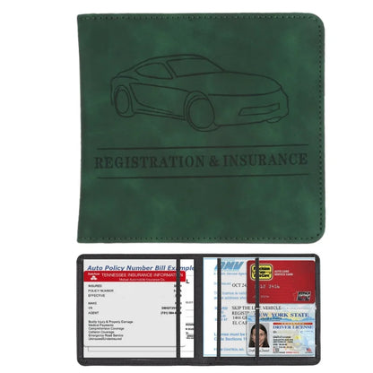 Men's Card Holder, Car Registration Vehicle License Insurance Card Holder Wallet