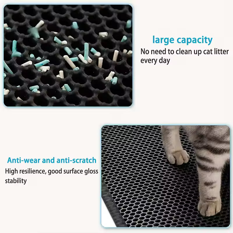 Double Layer Cat Litter Pad Waterproof Non-slip Sand Basin Filter Kitten Dog Washable Easy Cleaning Pet Accessories