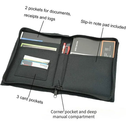 Car Interior Supplies Oxford Cloth Multi-pocket Portable Document Storage Bag Glove Box Manual Registration Card Storage Bag