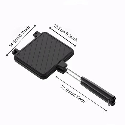 High Temperature Resistant Double Sided Sandwich Baking Pan Multifunctional for Breakfast Pancakes and Omelets Camping BBQ Tools
