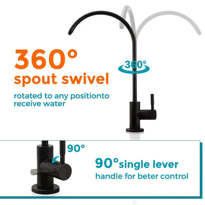 Water Filter Faucet Drinking Water Beverage Faucet 1/4"Kitchen Faucet Water Purifier Tap Drinking Tap Single Cold Water Sink Faucet Stainless Steel Filter Clean Water Faucet