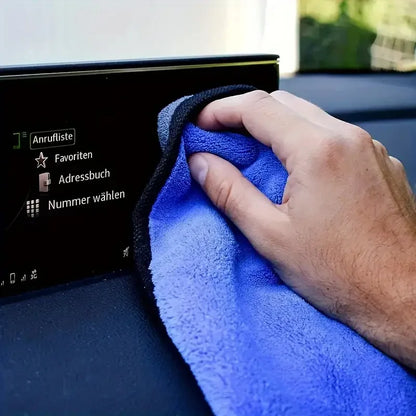 1-5pcs Microfiber Car Washing Towel Soft Quick Drying Windows Mirrors Wiping Rags Home Double Layer Cleaning Cloths 400GSM