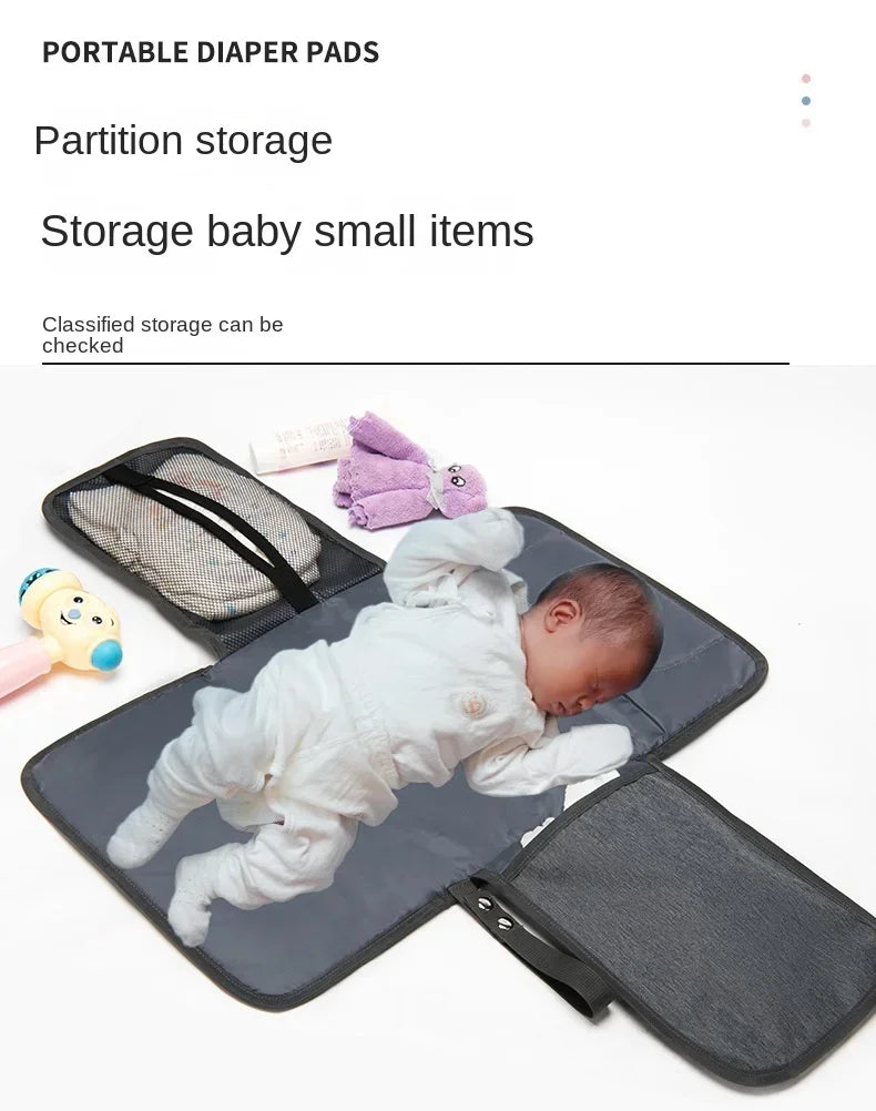 Portable Diaper Changing Pad Portable Baby Changing Pad with Pockets Waterproof Travel Diaper Changing Station Kit Baby Gift Hot