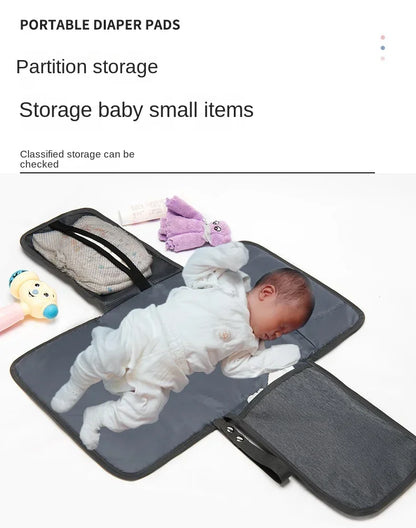 Portable Diaper Changing Pad Portable Baby Changing Pad with Pockets Waterproof Travel Diaper Changing Station Kit Baby Gift Hot
