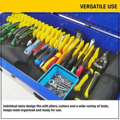 10PCS Modular Wrench Organizer Wrench Holder - Wrench Tool Organizers for Tool Drawer Storage, Wrench Storage Set with Metric & SAE Label, Wrench Rack Tool Gift for Professional Mechanics Men