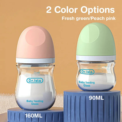 MAMIJOY Anti-Choke Baby Bottle Newborn Glass Bottles 90/160ML Anti-flatulence Milk Feeding Bottles Infant BPA Free 0-3 Month