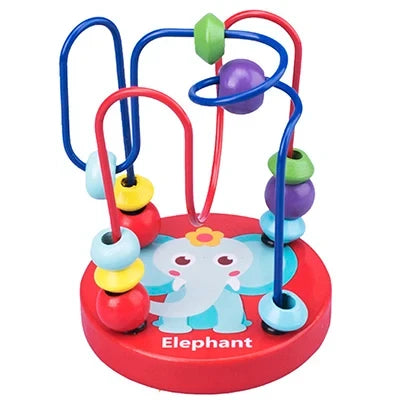 Montessori Baby Toys Wooden Roller Coaster Bead Maze Toddler Early Learning Educational Puzzle Math Toy for Children 1 2 3 Years