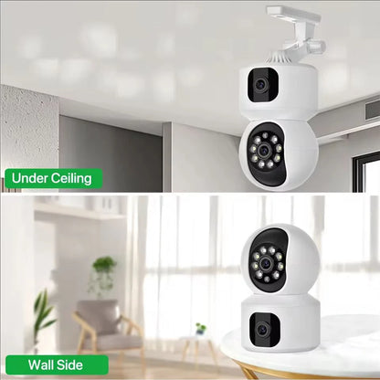 8MP WiFi IP Camera Dual Lens Baby Monitor Color Night Vision Human Automatic Tracking Video Smart Home Surveillance Camera
