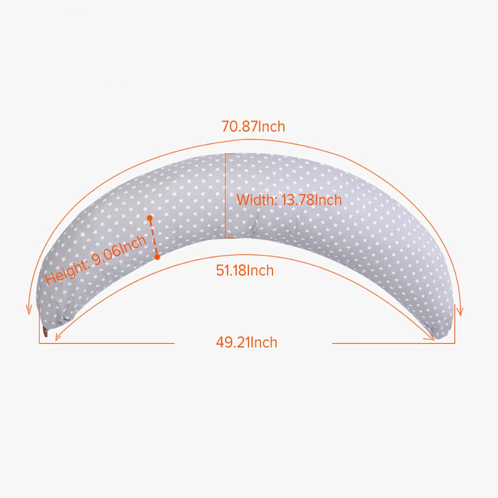 AnGku 70.9*51.2*13.8 Inches Pregnancy Pillow Removable Pillow for Pregnant Women 2PCS Nursing Pillow Breastfeeding Cushion