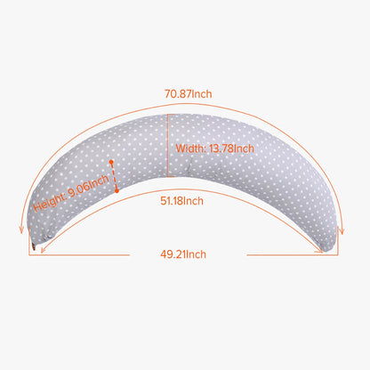 AnGku 70.9*51.2*13.8 Inches Pregnancy Pillow Removable Pillow for Pregnant Women 2PCS Nursing Pillow Breastfeeding Cushion