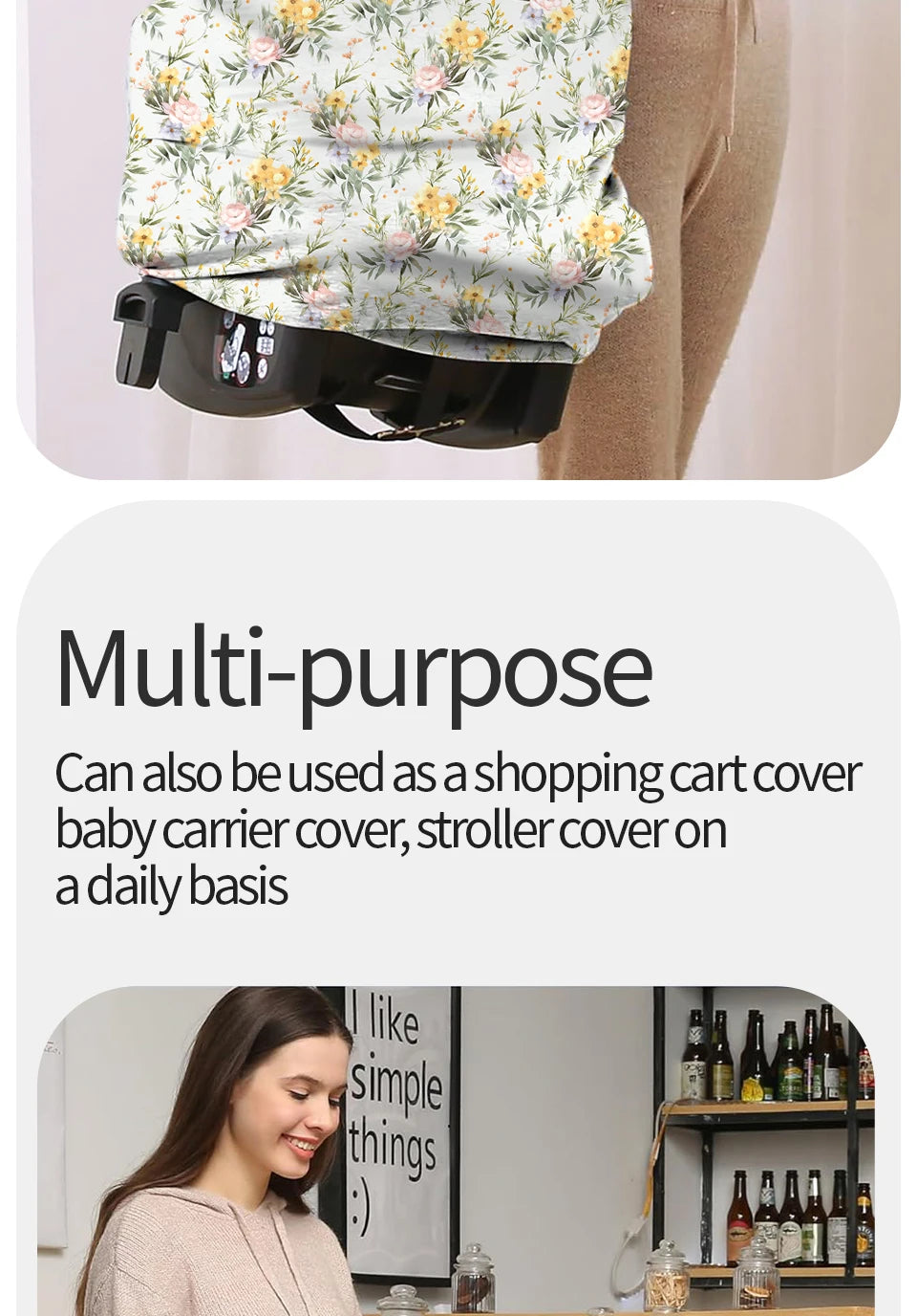 Happyflute Mum Universal Nursing Scarf Breastfeeding Privacy Cover Infant Car Seat & Stroller Baby Feeding Cover