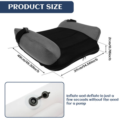 Car Inflatable Booster Seat PVC Universal Travel Portable Booster Cushion With Storage Bag For Kids Comfort and Safety Travel