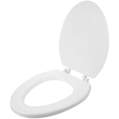 Padded Toilet Seats for Bathroom Toilets Cover Beige Replacement Round Slow-close