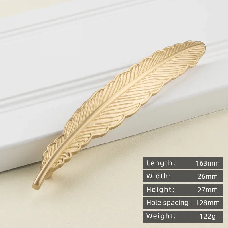 Cabinet Handles Brushed Brass Kitchen Knobs European style minimalist solid brass cabinet DIY pull handle classical luxury drawer gold knob cabinet door long handle