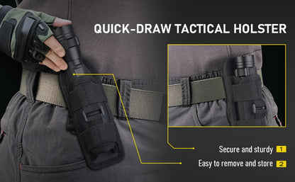 Tactical Flashlight 1200 High Lumen Duty Belt Flashlight for Law Enforcement, Premium Police Flashlight with Holster for Duty Belt,led Flashlight Gifts
