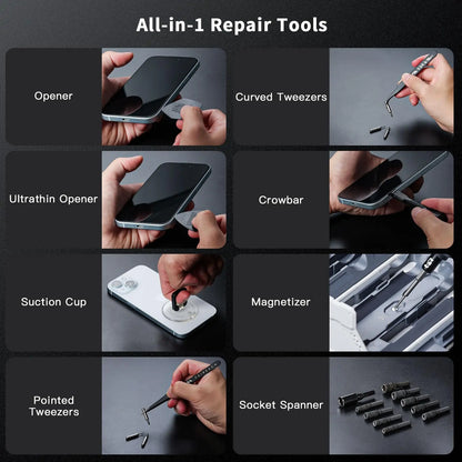 180 in 1 Precision Screwdriver Set Magnetic Drill Bits Professional Hand Repair Tools for iPhone Watch Glasses with Storage Box