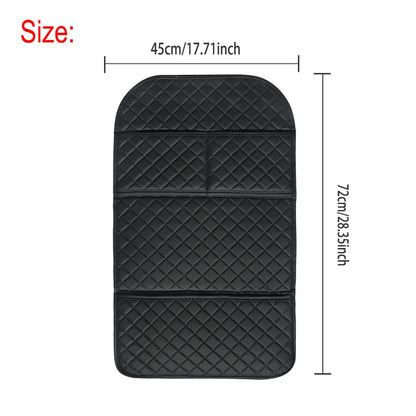 Universal Car Anti Kicks Pad With Organizer Pocket Leather Seat Back PU Leather Protector Cover Waterproof Child Kick Mats