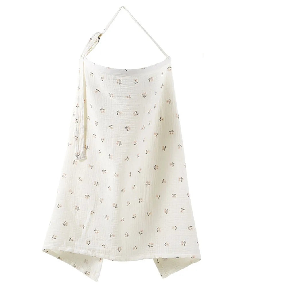 2025 Muslin Nursing Covers for Breastfeeding, Privacy Breast Feeding Cover with Arch Neckline for Mom and Baby Nursing Apron