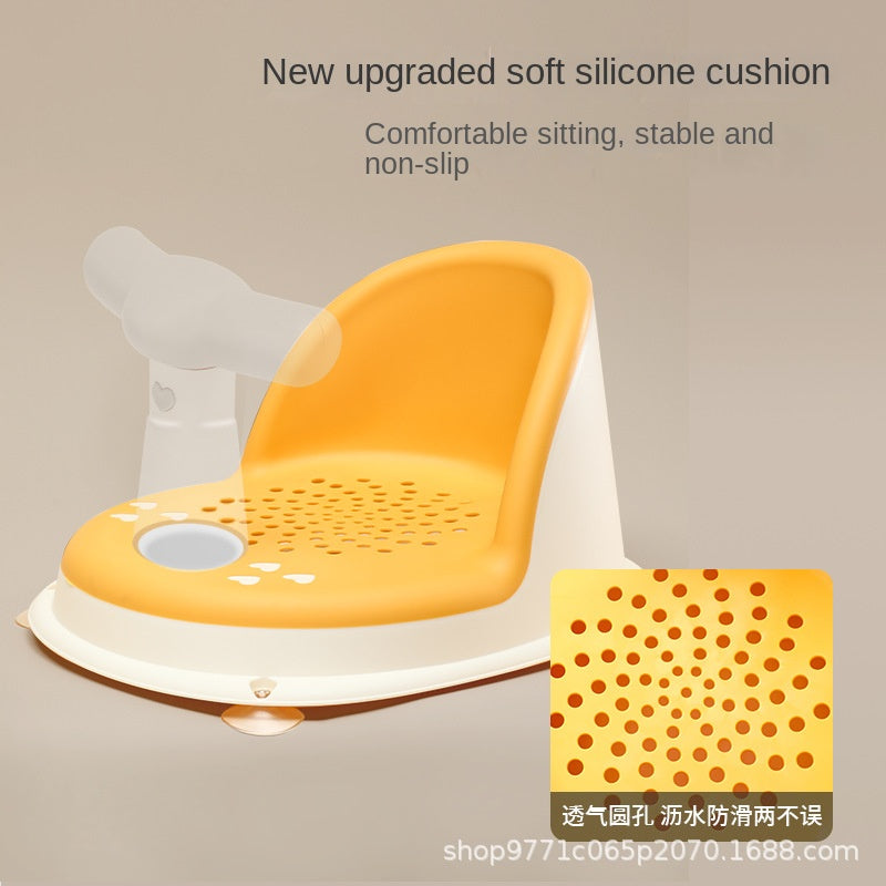 Baby Bath Seat for Babies 6 Months & Up, Non-Slip Toddler Bath Seat Portable Shower Stand for Newborns and Young Children Children's Growth Accessories