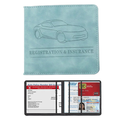 Men's Card Holder, Car Registration Vehicle License Insurance Card Holder Wallet