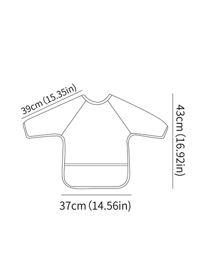 1 Pc Waterproof Baby Bibs Cute Infant Eating Child Drawing Long Sleeve Apron Self Feeding Baby 0-3 Year