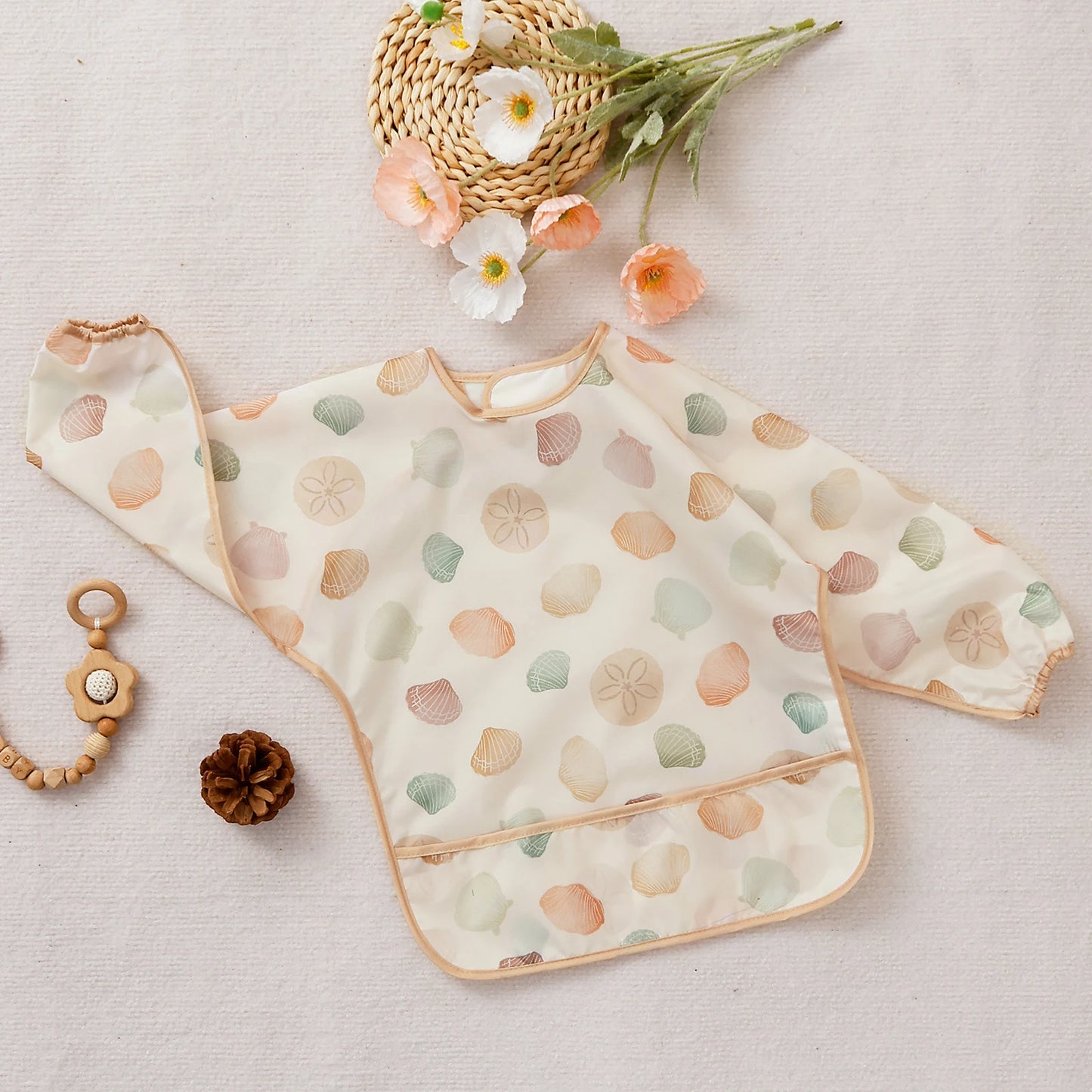 1 Pc Waterproof Baby Bibs Cute Infant Eating Child Drawing Long Sleeve Apron Self Feeding Baby 0-3 Year