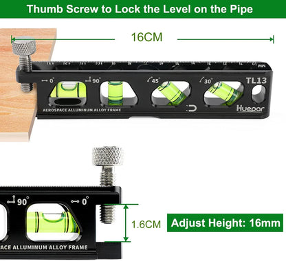 TL13 Magnetic Inclinometer 4 Bubbles Spirit Level Measuring Tool Standard Metric Rulers Horizon Vertical Laser Level Rule
