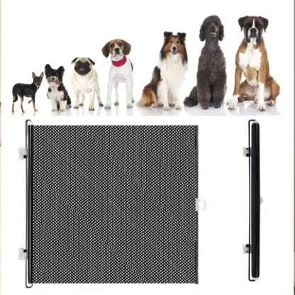Durable Guard Retractable Fence Gate Barrier Folding Pet Safety Enclosure Universal Black Baby Safe Guard Door Home