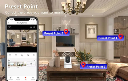 Tuya 5G WiFi IP Camera Indoor 6MP Wireless Security Surveillance Camera Auto Tracking Baby Monitor IR Night Vision 6x Zoom Cam