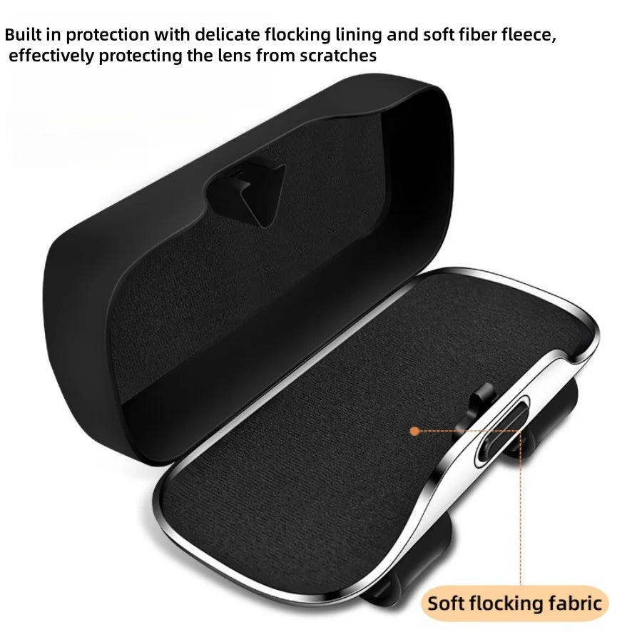 Car Glasses Box Portable Car Sunglasses Holder In The Car Driving Glasses Holder Eyeglass Case Sun Visor Car Lenses Holder