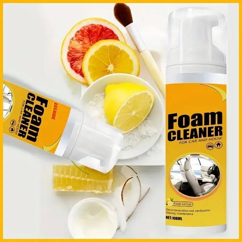 Multi-function Foam Cleaning Spray,suitable for Car Interior, Plastic Dashboard, Steering Wheel, Decontamination, Seat Cleaning
