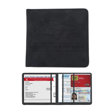 Men's Card Holder, Car Registration Vehicle License Insurance Card Holder Wallet