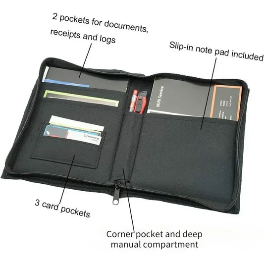Car Interior Supplies Oxford Cloth Multi-pocket Portable Document Storage Bag Glove Box Manual Registration Card Storage Bag