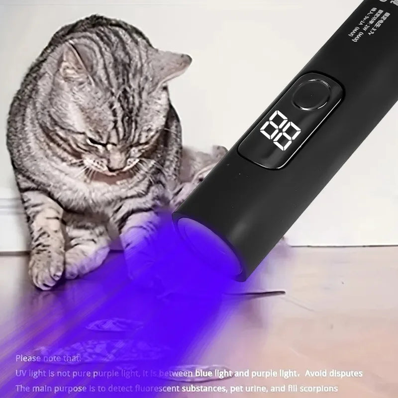 Blacklight Flashlight ,  365nm Purple Light Lamp BlackLight Banknote Detection USB Charging Flashlight Curing Colloidal Pet Moss Cat Stains Detector