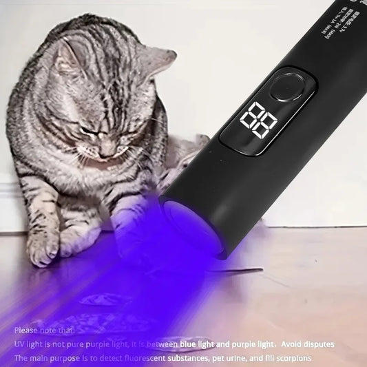 Blacklight Flashlight ,  365nm Purple Light Lamp BlackLight Banknote Detection USB Charging Flashlight Curing Colloidal Pet Moss Cat Stains Detector