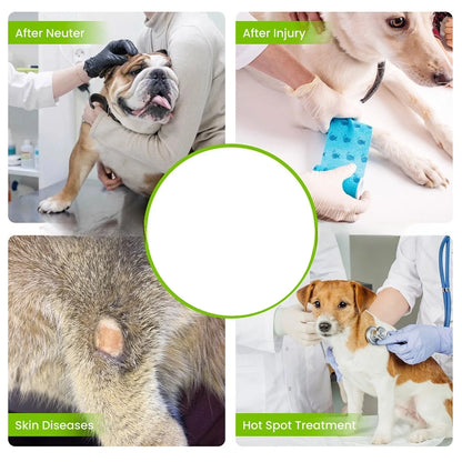 Dog Cone Collar to Stop Licking Neck Ring Cat and Dog After Surgery Anti-bite and Scratching Beauty Care Adjustable Folding Neck Cover