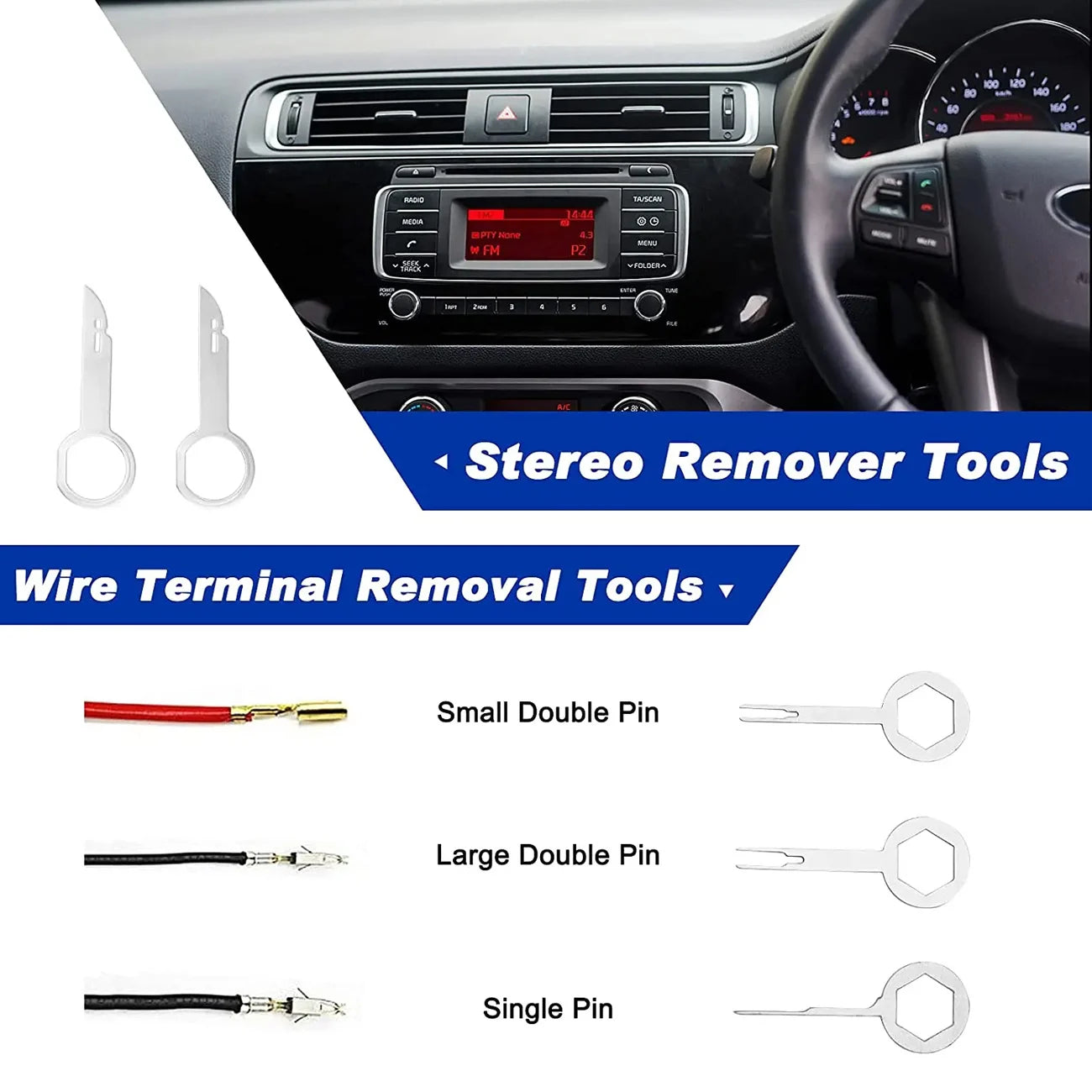 Car Trim Removal Set, Plastic Panel Fastener Removal Tool, Car/Trim/Panel/Door/Audio/Auto Clip Pliers/Terminal Removal Tool Kit