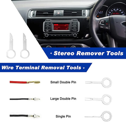 Car Trim Removal Set, Plastic Panel Fastener Removal Tool, Car/Trim/Panel/Door/Audio/Auto Clip Pliers/Terminal Removal Tool Kit
