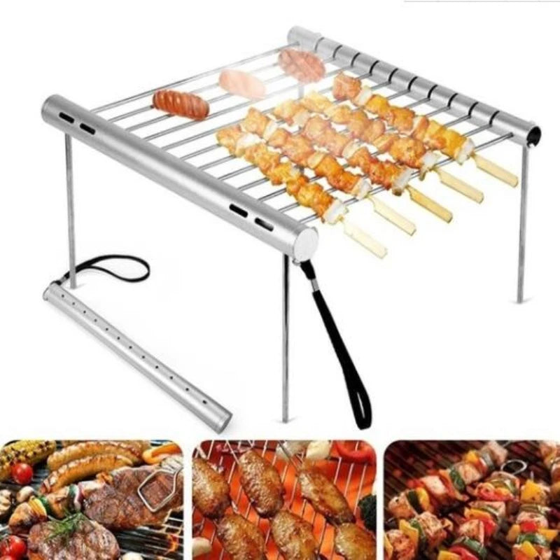 Folding Portable Stainless Steel BBQ Grill BBQ Grill Mini Pocket BBQ Grill Barbecue Accessories For Home Park Use