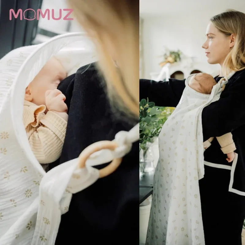Breastfeeding Nursing Cover Soft Baby Feeding Cloth Multi-Use Privacy Breast Feeding Blanket Essential for Discreet Baby Feeding
