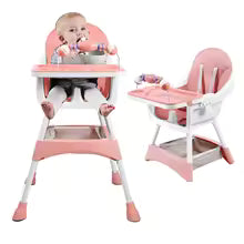 Baby High Chair, Convertible Infant Feeding Chair for Babies & Toddlers Table, Dining Booster Seat with Removable Tray