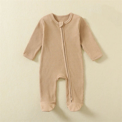 Baby Organic Cotton Pajamas Preemie Newborn One Piece Outfit Long Sleeve Footed Sleepwear